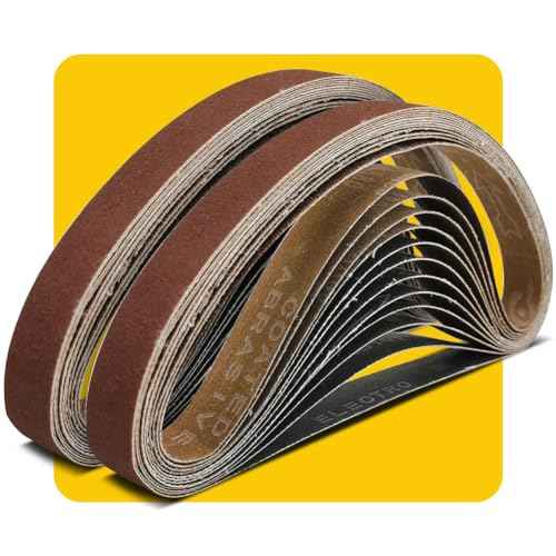 1/2 x 18 Inch 80 Grit Sanding Belt | Premium Aluminum Oxide Sanding Belt | Premium Sander Sandpaper ? 24 Pack