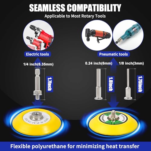 Pomsare 133PCS Sanding and Polishing Drill Kit for Car, Wood, Metal, Glass