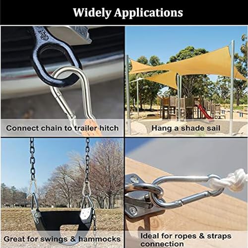 50PCS 2 Inch Spring Snap Hook Carabiner Quick Link Hooks for Outdoor & Camping