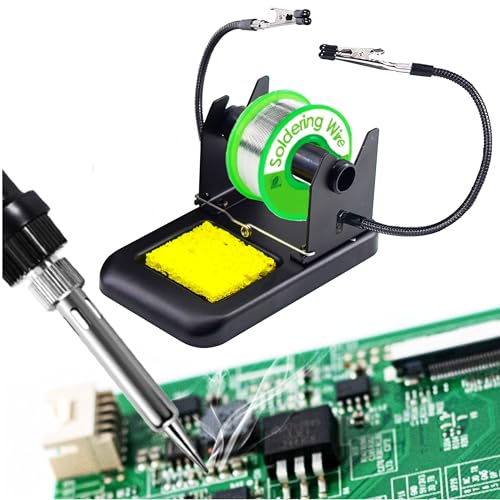 Soldering Iron Station Kit Digital Display Helping Hands 60 W 5 pcs Solder Tips, Solder Wire, Digital Multimeter ¡ÆC/¨¬F Conversion, Standby/Sleep Mode, Calibration Support for Electricians from Plusivo