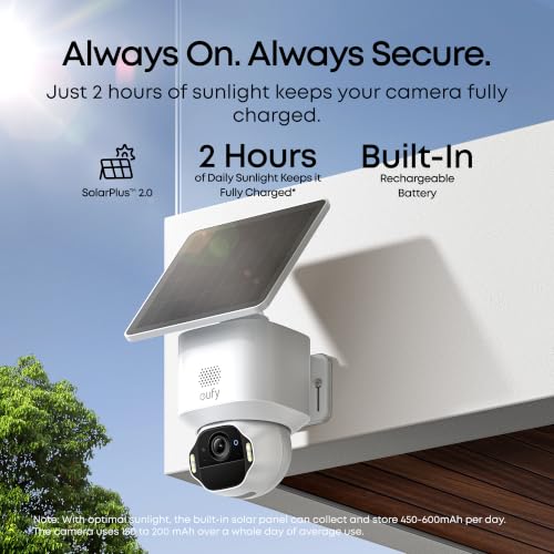 eufy Security SoloCam E42 4K Solar Wi-Fi Security Camera with AI Facial Recognition