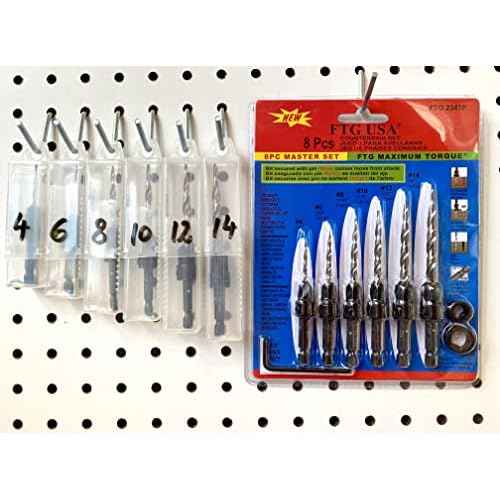 FTG USA Storage Container 6 Piece Extendable Plastic Box Used as Storage Case for Countersink and Replacement Drill Bits