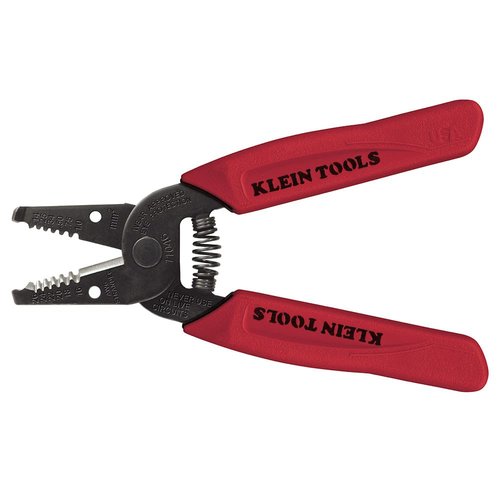 Klein Tools 11046 Wire Stripper, Wire Cutter, Made in USA, Stripping / Cutting Tool for 16-26 AWG Stranded, Compact Nose with Precision-ground Stripping Holes