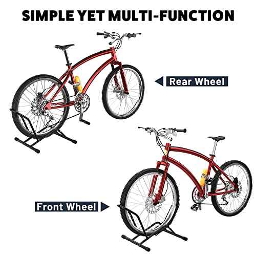 UNITEDPOWER Bike Floor Stand, Adjustable Freestanding Bicycle Storage Parking Rack for Indoor, Outdoor 16''-29" Wheel Stand