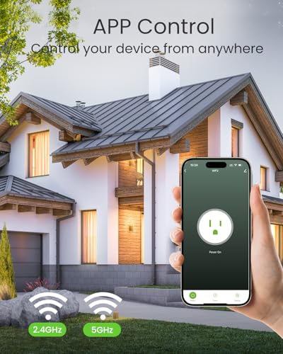 GHome Smart 5G WiFi Smart Plug Pack of 2, Voice Control Outlet Timer for Alexa & Google