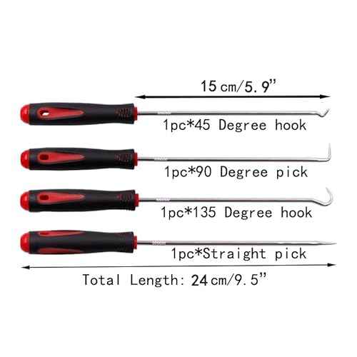 Long Set,Oil Seal Hook, Pull Out The Hook, Oil Seal Screwdriver Pull Out and Remove. Assembly and Removal of Small Parts,Automobile, Electronics Home Repair Tools