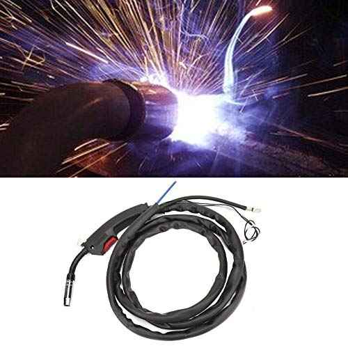 14AK MIG Welding Torch, MB14 CO2 Gas Protective MIG Welder Torch, 2 Meters, Fits 160A200A Current, Black, Stainless Steel