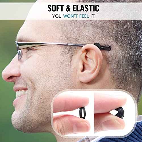 Eyeglass Ear Grips - Silicone Glasses Ear Cushions - 6-12 Pairs