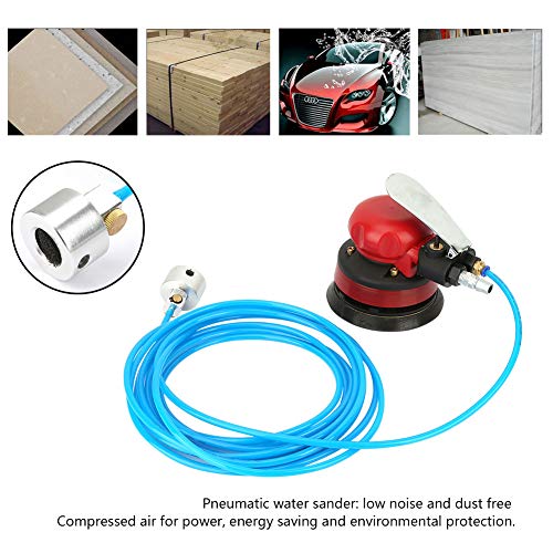 Reminnbor 5-Inch Wet Orbital Air Palm Sander Pneumatic Handheld Grinder Kit