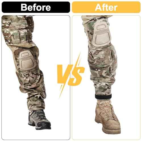 6 Pcs Ankle Strap, Boot Blousers Ankle Strap Elastic Boot Straps Bicycle Pant Leg Straps Adjustable Cycling Ankle Safety Band Black Elastic with Buckle for Riding Climbing Fishing Outdoor Sports