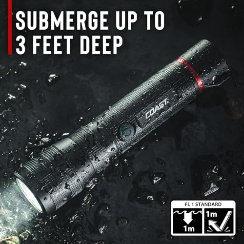 Coast G60R 1000 Lumen Rechargeable Waterproof LED Flashlight 2-Pack