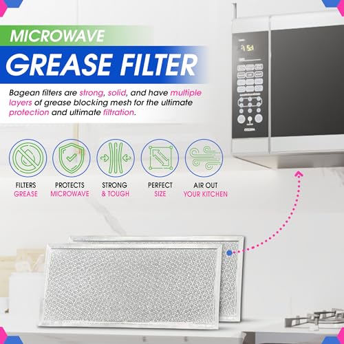 Bagean 2-Pack Microwave Filter 5.78 x 12.91 in Fits Whirlpool W10208631A
