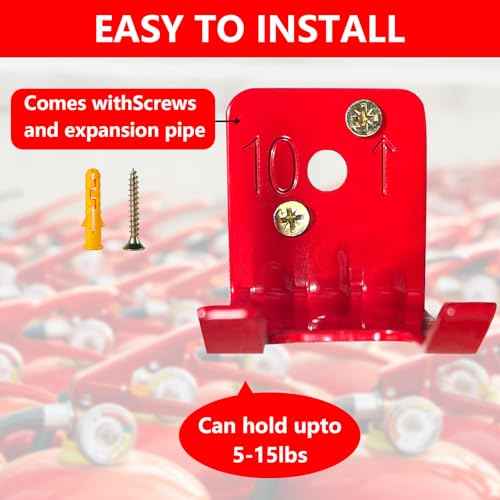 Fire Extinguisher Mounts & Brackets,4 Pack Fire Extinguisher Brackets and Holders, Fire Extinguisher Wall Hook Holder Hanger for 5-10 lb fire Extinguisher Mount