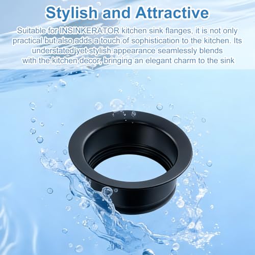 Black InSinkErator Garbage Disposal Sink Flange - Durable Metal Mount