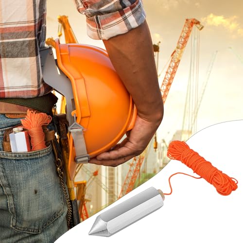 Relaxweex 2 Pcs Hexagon Steel Plumb Bob, 8 oz with 15 ft String,