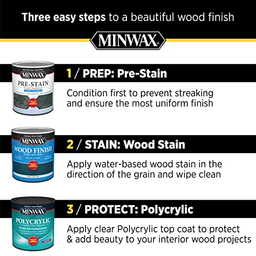 Minwax Polycrylic Protective Wood Finish Satin Clear ½ Pint - Variant 1