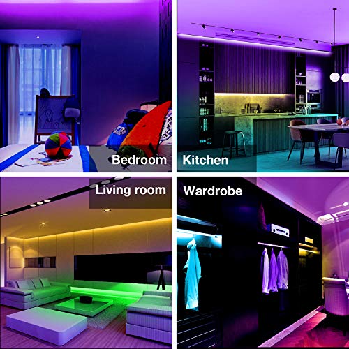 DAYBETTER 20ft RGB LED Strip Lights with Remote Control - Color Changing, 24V