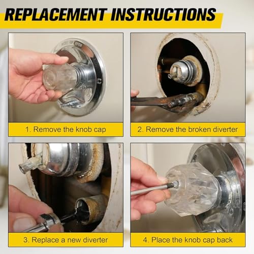 Enhon 1 Pack Push Button Shower Diverter Replacement for Delta RP5649 - Easy Install