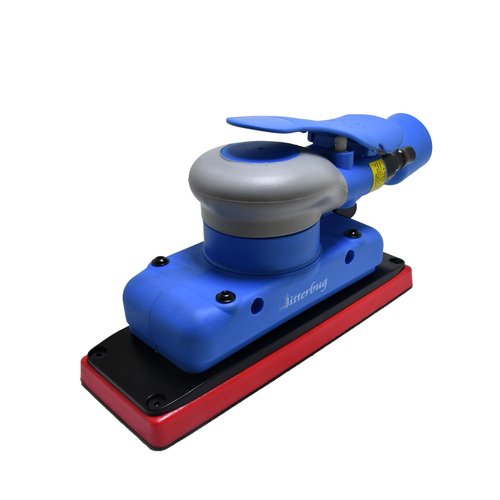 Orbital Jitterbug Air Sander Rectangular Pneumatic Sanders 70 mm x 198 mm, 1/8 Orbit for Sanding Corners Large Surface Woodworking Metal