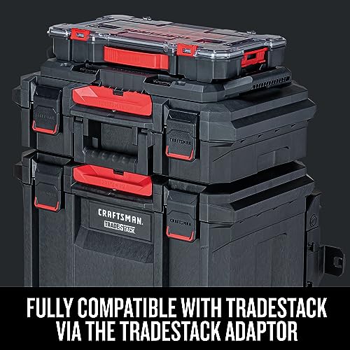 Craftsman Versastack 20-Compartment Parts Organizer with Secure Latch, 17.16 x 9.75 x 2.73 in