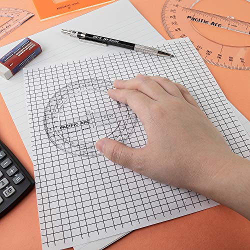 Pacific Arc 4-Inch 360° Protractor - Clear Plastic, Easy Read Graduations, Pocket Size