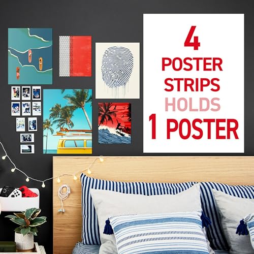 Command Poster Strips 60 Strips - Damage-Free Hanging for Posters & Signs