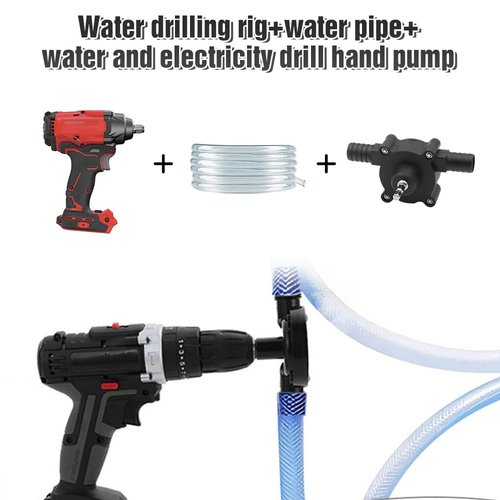 Hand Electric Drill Drive Self Priming Water Transfers Pump, 2025 New Portable Hand Drill Pump Water Transfer Pumps, Electric Well Hand Pumps (1)