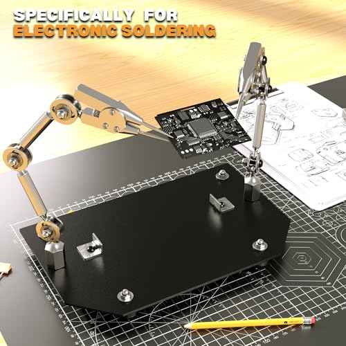 Welding Work Clip, Third Hand Soldering Tool PCB Holder for Electronics Soldering Jewelry Welding Fixture, Rotatable Angle Adjustable Helping Hands