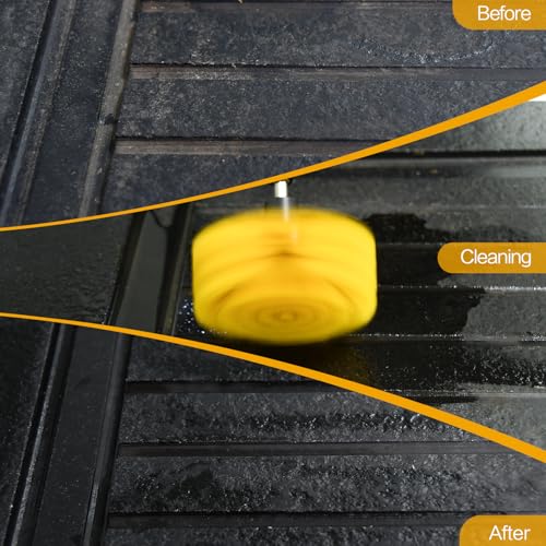 4pcs Drill Brush Attachment Kit, 2025 New Grout Drill Brush Set, All Purpose Power Scrubber Cleaning Kit for Bathtubs, Tile Grout Lines, Bathroom, Showers, Tile, Tile Seams