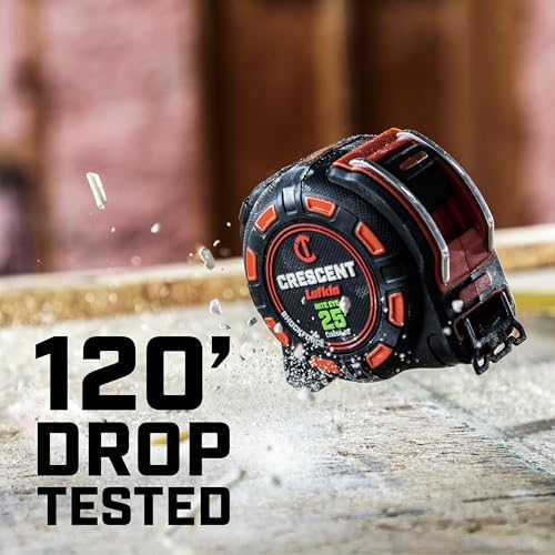 Crescent Lufkin 25' SHOCKFORCE NITE EYE Magnetic Tape SAE / 25' - Drop Tested for Tough Jobsite Durability