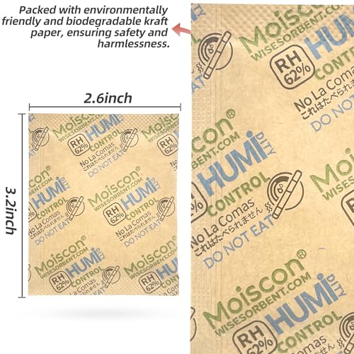 Wisesorb 8g 62% 2-Way Humidity Control Packets, 30 Pcs — Moisture Regulator for Small Cases (Variation: 62% 8 Gram / 30 PACK)