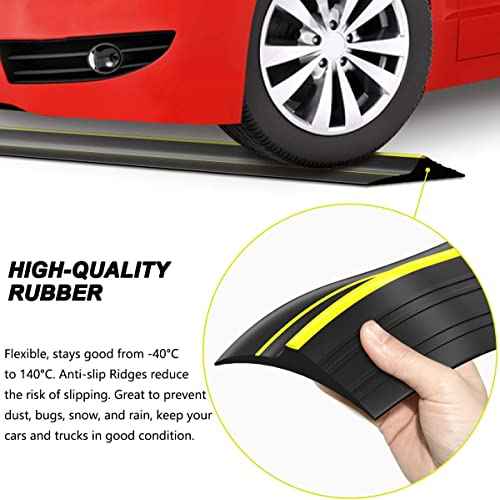 Jin&Bao Universal Garage Door Threshold Seal Strip 20FT Kit, Bottom Waterproof Rubber Weather Stripping Replacement£¨Yellow, 2 Adhesive£©