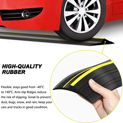 Jin&Bao Yellow 20FT Garage Door Threshold Seal Rubber Strip with 2 Adhesives