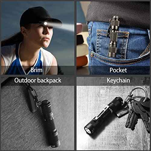 UltraTac K1 180LM Ultra-Bright LED Keychain Flashlight - Waterproof AAA Mini Light Compatible with Rechargeable Batteries, Compact Pocket-Sized for EDC, Camping, Hiking, Emergencies & Outdoor Use