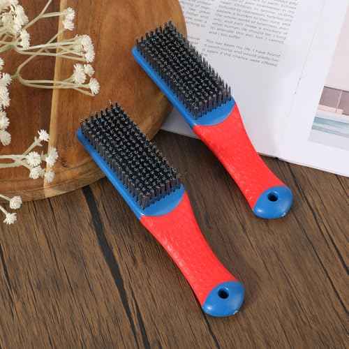 4pcs Small Wire Brushes with Curved Handles, Reinforced Bristle Heavy Duty Stainless Steel Wire Scratch Brush Practical Cleaning Tools for Grill & Industrial Cleaning