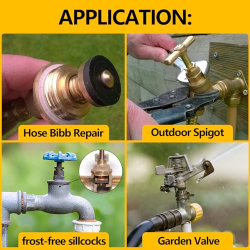 114-Piece Faucet Washers Assorted Kit for Hose Bibs - 12 Sizes with Brass Screws (NBRINGO)