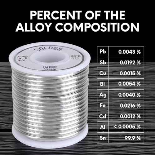 UTILE Solder Wire Lead Free Rosin Core Flux 2% 3.2 mm (454g) Electric Solder Fine Sn 99 - LF Silver Tin Wire for Electronics Soldering Unlead, Circuit Board, DIY, Home Appliance