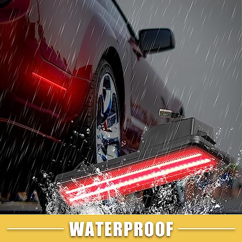 LED Side Marker Light 68043394AA Front Rear Turn Signal Lights Fender Sidemarker Lamps for Dodge Challenger Black Lens Amber Red LED Light 2 Pair