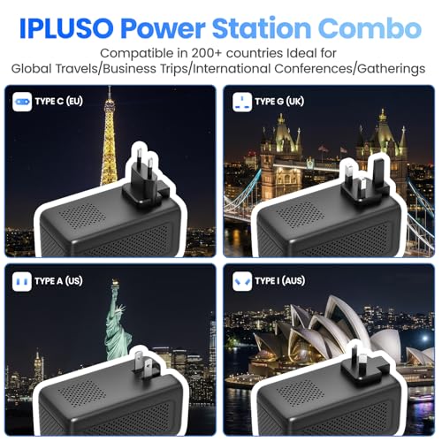 2000W Travel Voltage Converter with USB-C & USB-A Ports for International Use