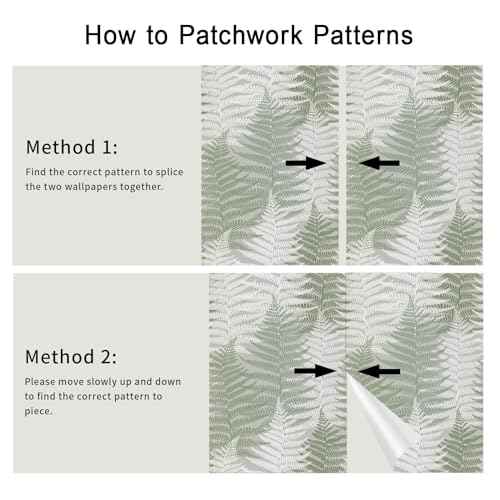 JiffDiff Botanical Fern Peel and Stick Wallpaper 17.73" x 118.1" Leaf Moody Ferns Forest Textured Self Adhesive Temporary Wall Paper for Bathroom Bedroom Apartment Friendly