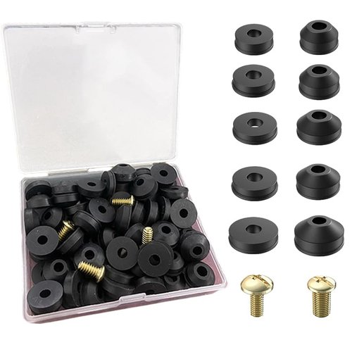 48PCS Outdoor Faucet Repair kit Water Hose Gasket Rings Faucet Washer Kit with Flat and Beveled Washers and Brass Screws for Faucet Hose Spigot Plumbing Seal Repair Universal Rubber Washers (48Pcs)