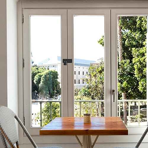 3Inch Lock Hasp Latch, 4 Pack Black Hasp Latch Padlock Hasp Door Slide Latch Safety Packlock Clasp Gate Locks for Wooden Fence, Pet Cage, Cabinet, Window, Garden, Yard