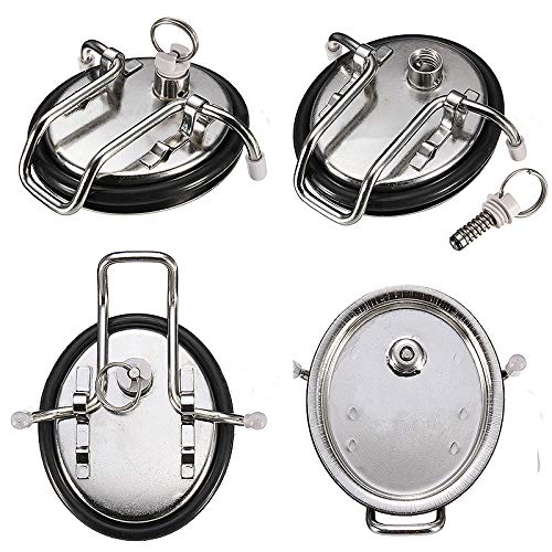 304 Stainless Steel Cornelius Keg Lid with O-Ring – Fits Corny/Soda Kegs, 130 PSI