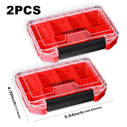 Geinxurn 2-Pack IPX4 Waterproof Small Parts Organizer Case with Removable Dividers