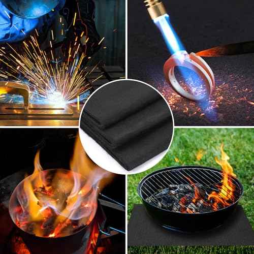 Welding Blanket Fireproof Mat,20" x 36"Heat Resistant Fabric 1800¡ÆF High Temp Insulation Pad,Welding Pad for Plumbing,Flame Retardant Protective Mat Soldering Welding (20" x 36"x 0.2"-1 pack)