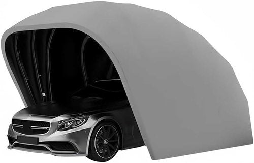 Stainless Steel Grey Carport, Foldable Retractable Car Awning,Semi-Automatic Durable Shelter, Mobile Folding Garage,All Weather Proof Carport - Lockable,Durable Shelter