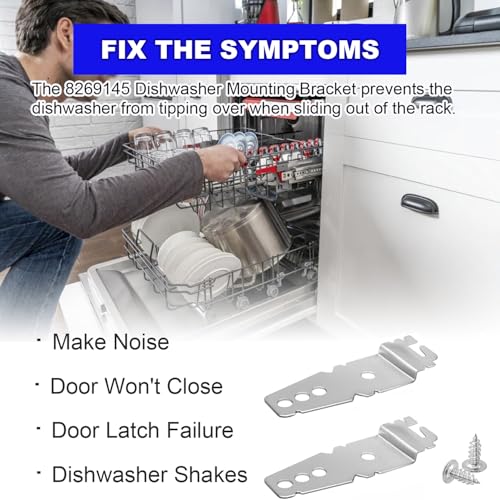 Dishwasher Under-Sink Mounting Bracket 8269145 – 2 Pack, Fits Whirlpool & More