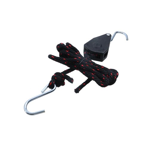 LC LICTOP 3/8in Lifting Rope with Pully Kayak Yacht Canoe Roof Ratcheting Tie Down Straps Cargo Fixing Accessory 9.8Ft Length 242Lbs Weight Capacity 2Pcs