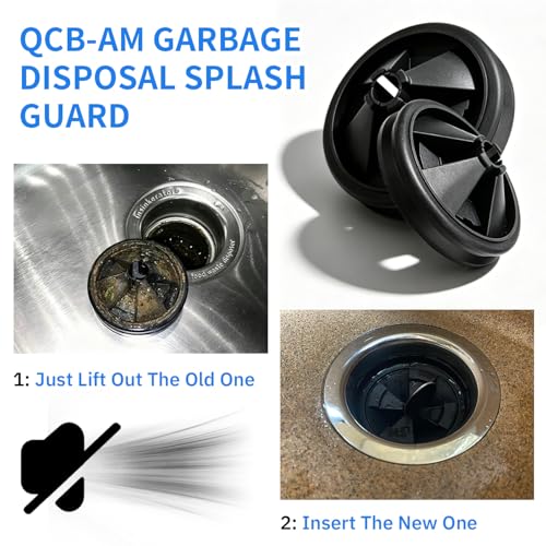 2 Pack 3-3/8" Garbage Disposal Splash Guard EPDM Rubber Replacement for InSinkErator Evolution