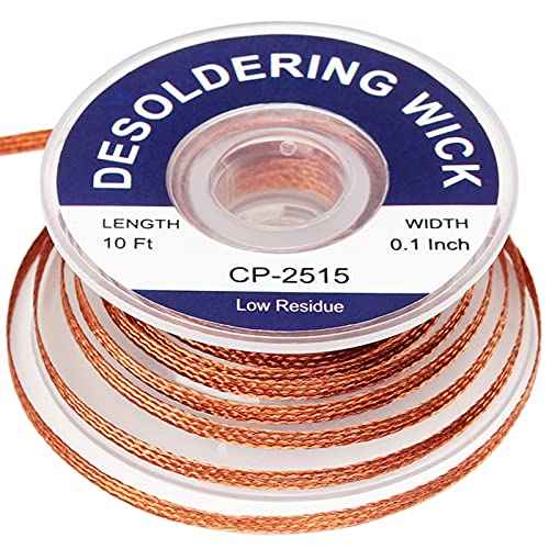 solder wick braid 10ft Length Desoldering Wick Braid Remover Tool Solder Sucker 1 piece No-Clean soldering Wick Wire Roll and Disassemble Electrical Components